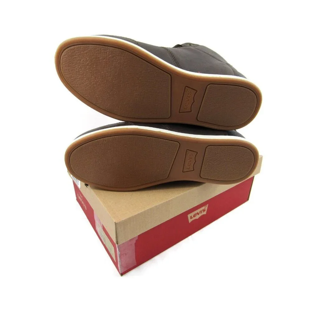 Levi's Gilles Millstone 2 Tone Brown/Navy Boys High Top Sneakers Size 6 M New